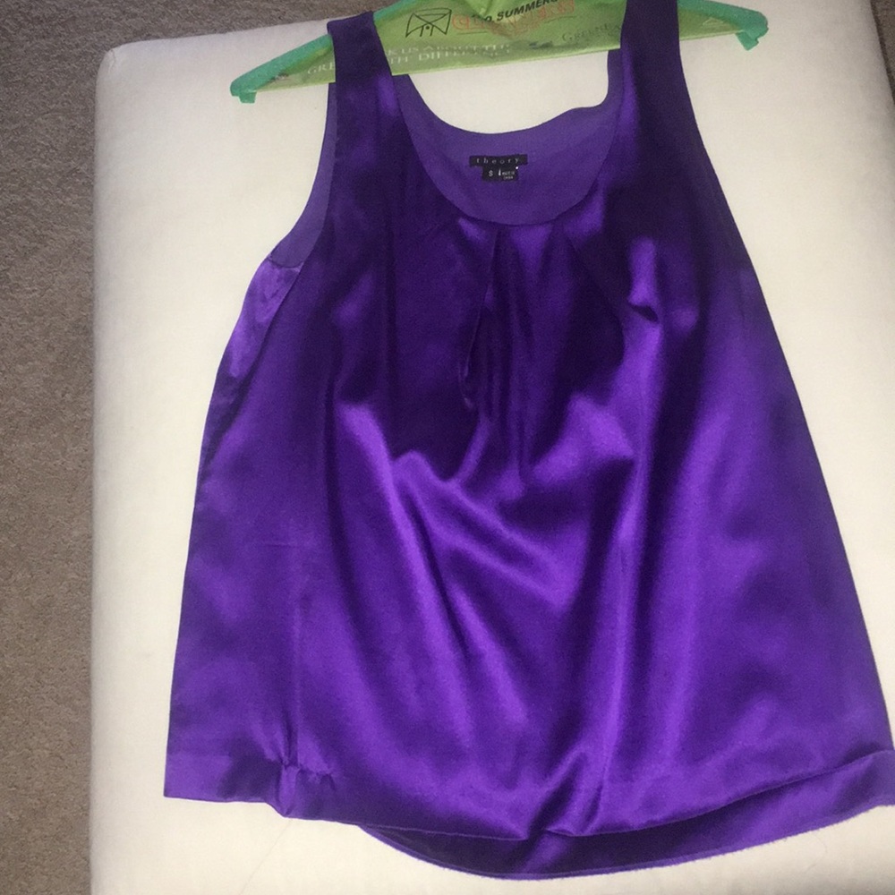 Theory Silk purple tank